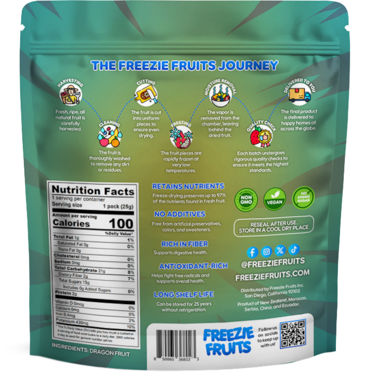 Freezie Fruits Dragon Fruit 0.8 oz