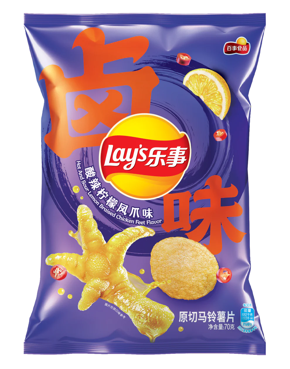Lays Lemon Sour Chicken Feet 70g (China)
