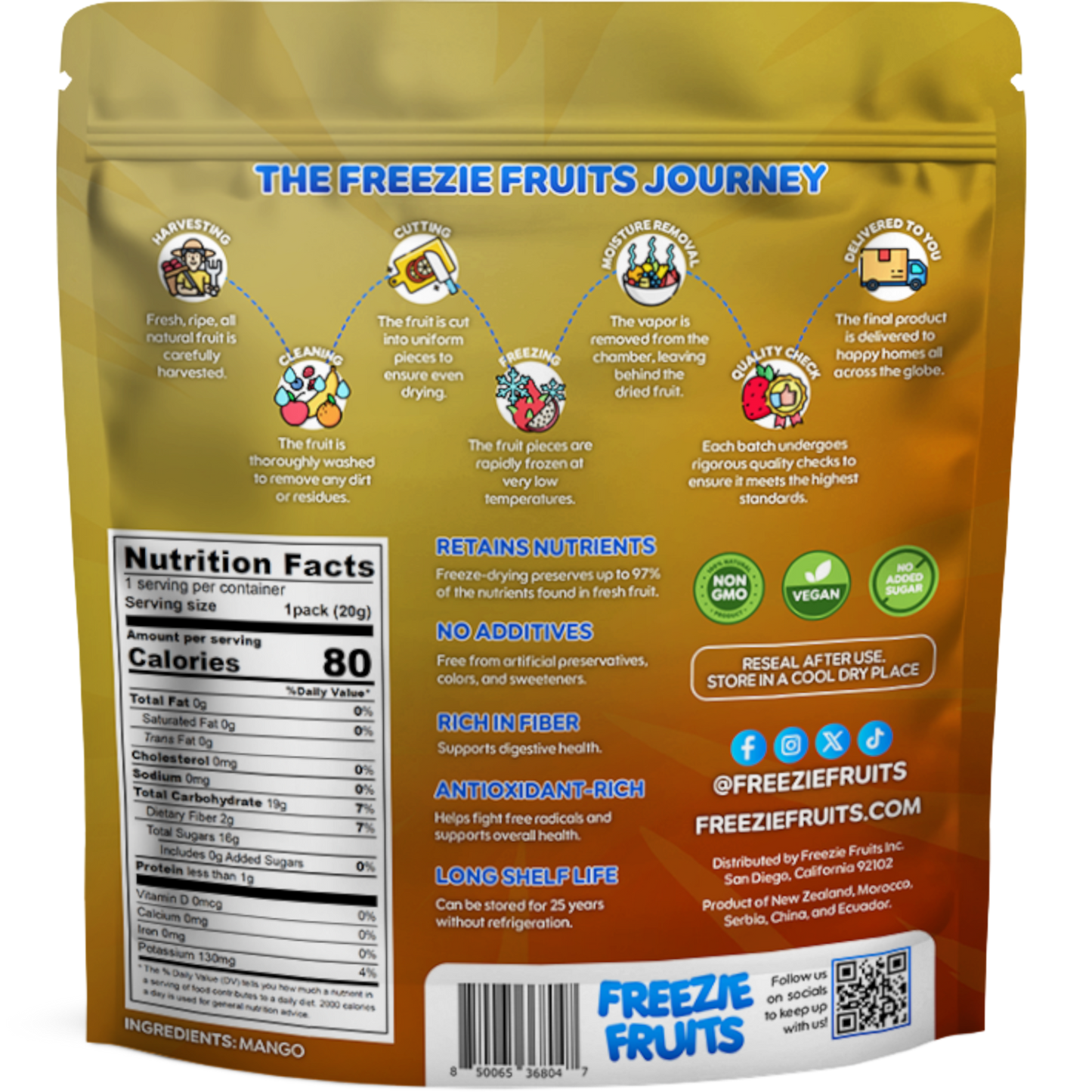 Freezie Fruits Mango 0.7 oz