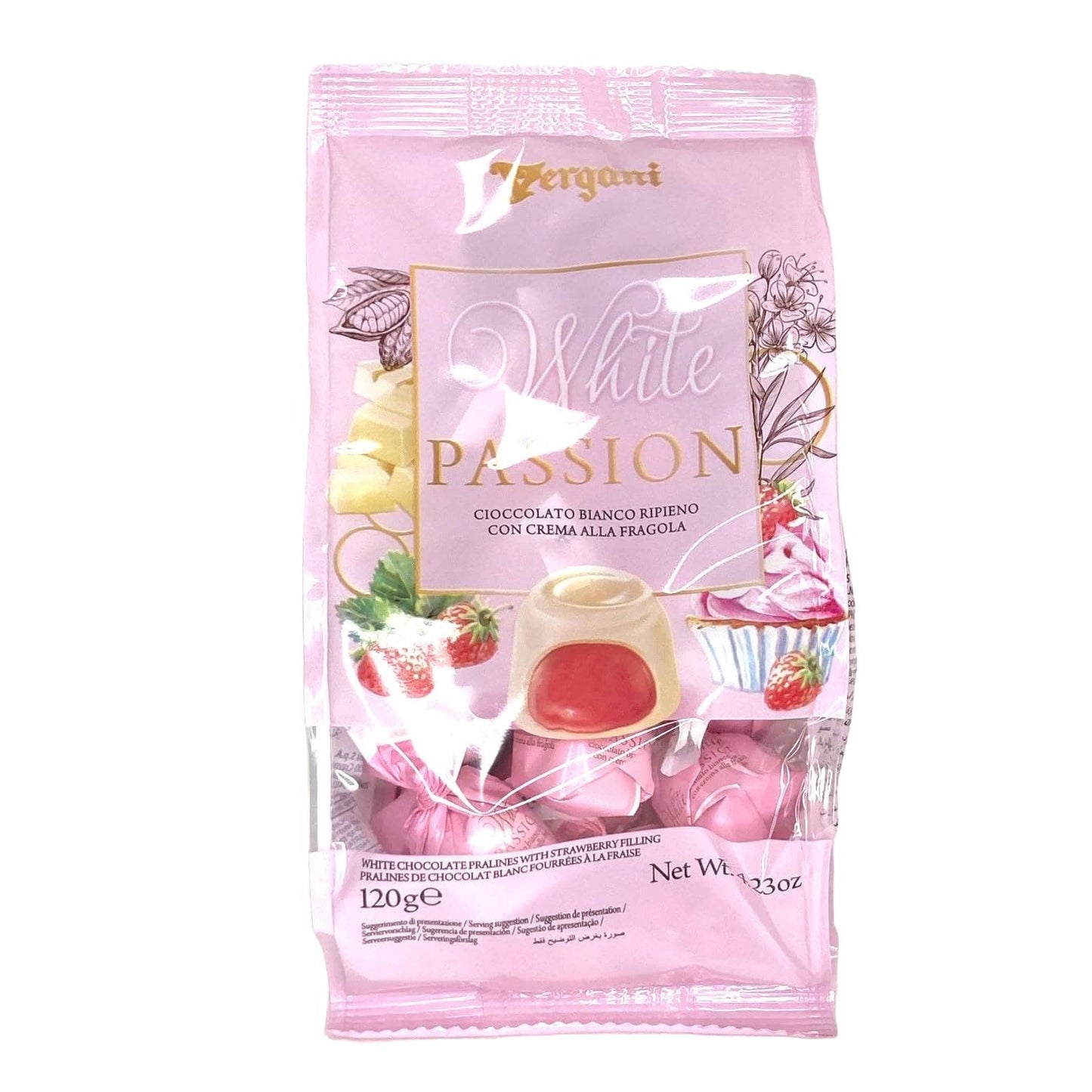 Vergani White Passion Pralines w/ Strawberry (Italy)