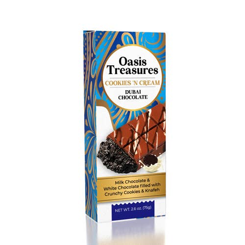 Dubai Chocolate Bar Cookies 'N Cream by Oasis Treasures (75g)