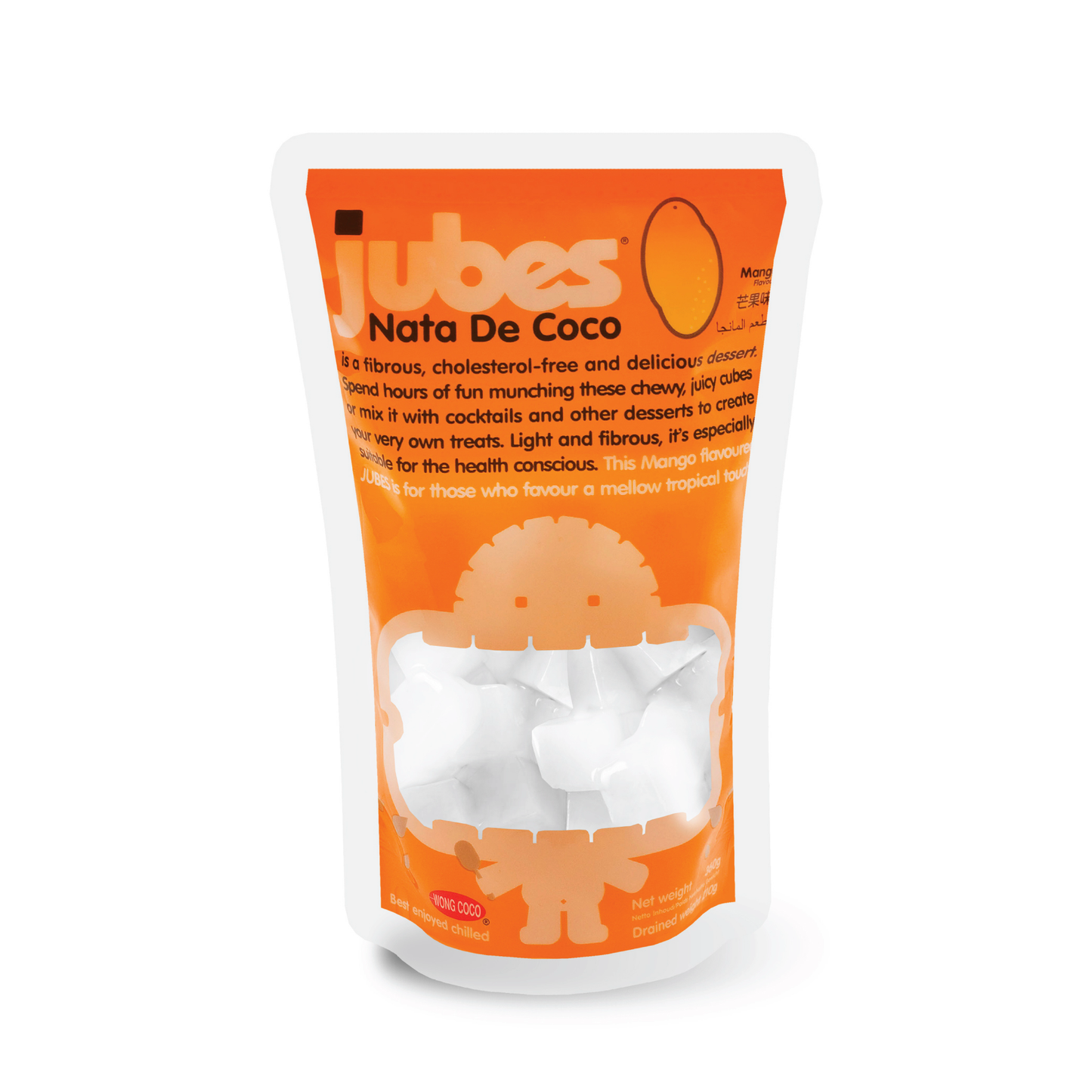 Jubes - Nata De Coco, Mango, 12.7oz